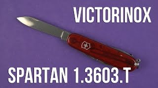 Распаковка Victorinox Spartan Red Transparent 13603T [upl. by Adnahsar]