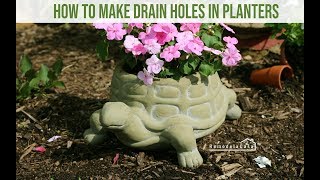 How to Drill Drain Holes in Planters [upl. by Anawd]