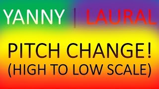 YANNY LAUREL PITCH CHANGE SCALE OF HIGH TO LOW FREQUENCIES HOW TO HEAR BOTH [upl. by Ronna247]