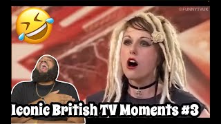 AMERICAN REACTS to MOST ICONIC BRITISH TV MOMENTS 3 [upl. by Cohby]