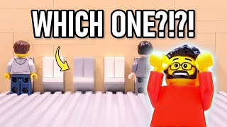 The Lego URINAL Test  Which one would YOU choose Lego Stop Motion [upl. by Ztirf]