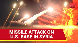 US Military Base Bombarded With Missiles In Syria Amid IsraelIran Conflict  Report  Watch [upl. by Ivanna]