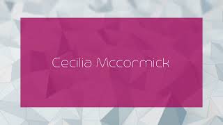 Cecilia Mccormick  appearance [upl. by Indnahc]