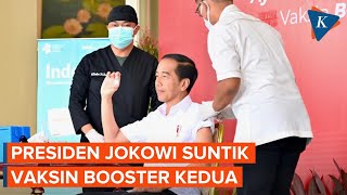 Jokowi Suntik Booster Dosis Kedua Pakai Vaksin Indovac [upl. by Heriberto]