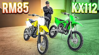 NEW 2022 KX112 VS RM85CC DIRTBIKE WHICH IS BETTER   BRAAP VLOGS [upl. by Walburga695]