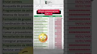 Crea recordatorios rápidamente en Excel 😎✅ formacionacademicaexcel exceltips Excel [upl. by Faxun]