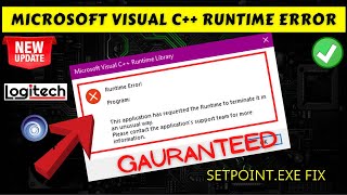 Microsoft visual C Runtime Error This application has requested the runtime to terminate Fix [upl. by Ahsikar]