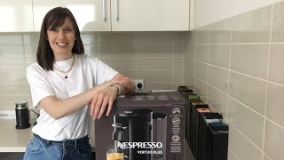 Nespresso Vertuo Plus Flat Top Coffee Machine Review  EMILY LONDON [upl. by Ahsimak]