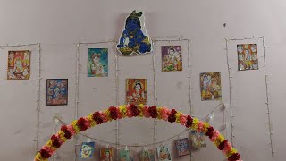 Krishnashtami decoration in my home live kirshna devotional [upl. by Errick]