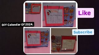 How to make a calendar at home  DIY Calendar of 2024 Paper Easy Craft diy like subscribe [upl. by Lah]