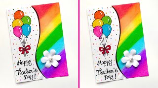 Teachers day card making easy and beautiful  Teachers day greeting card  Teachers day card idea [upl. by Reffotsirk]