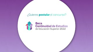 Beca Continuidad 2022 Requisitos para postular al concurso [upl. by Titos]