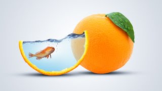 Photo Manipulation in Photoshop  Orange and Fish [upl. by Cerveny]