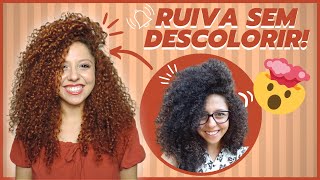 COMO FIQUEI RUIVA SEM DESCOLORIR O MEU CABELO CACHEADO [upl. by Nyllek]