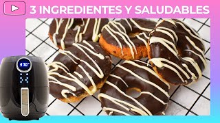 🍩 DONUTS de AVENA EN AIRFRYER con 3 INGREDIENTES Sandra ChefPastelera [upl. by Derry]