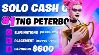 1ST PLACE SOLO CASH CUP 🏆 600  TNG Peterbot [upl. by Gilli511]