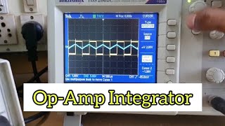 OpAmp Integrator Circuit Circuit Diagram  Breadboard Wiring [upl. by Afatsum]