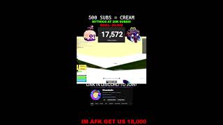 BLOX FRUITS CHALLENGE 1 SUB  1 MYTHIC  Blox Fruits But my Fruits are ALIVE [upl. by Norrat]