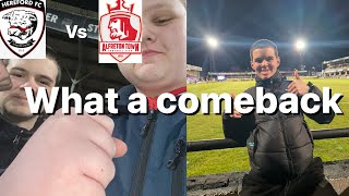 Hereford vs Alfreton town what a comeback [upl. by Retsel]