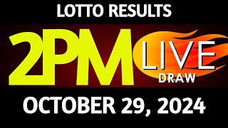 Lotto Result Today 200 pm draw October 29 2024 Tuesday PCSO LIVE [upl. by Neyu]