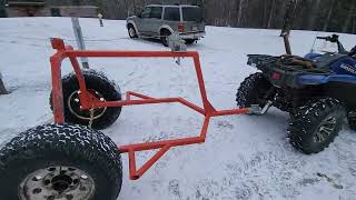 ATV Log Arch Skidder Trailer Build Video [upl. by Amsirhc]