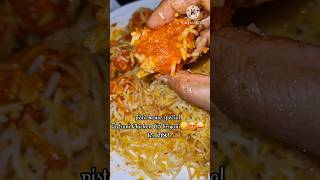 Pista house Zafrani Chicken 65 Biryani😍🤤Hyderabadi biryani shortsviral Vasunaveenasri food [upl. by Khajeh]