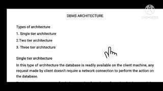 DBMS Architecture  Tamil  Session 3 [upl. by Corena]