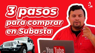 Como Comprar carros en subasta 3 simples pasos para comprar carros en las subastas publicas [upl. by Osbourne]