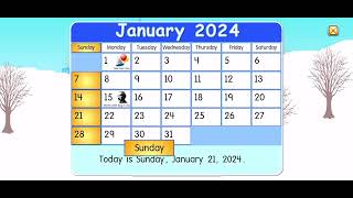 Starfall Calendar January 21 2024 [upl. by Linzy]