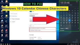 Fix Windows 10 Calendar Chinese Characters [upl. by Sedicla525]