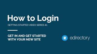 eDirectorycom  Getting Started Video Series 1  How to Login [upl. by Imugem]