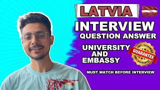 Latvia interview Question Answers  Latvia study interview  University interview  student visa [upl. by Mavilia337]