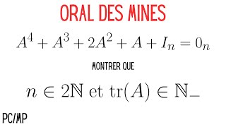 ORAL DES MINES  Polynôme annulateur [upl. by Forlini]