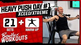 Bowflex Xtreme HEAVY Push Day Workout  21 sets of Chest amp Triceps  4 min Core Xceed PR3000 [upl. by Corliss]