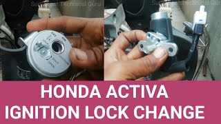 SuryskantTechnicalGuru ACTIVA 3G4G IGNITION LOCK CHANGE [upl. by Nonnek]