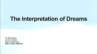 Book Review Interpretation of Dreams by Sigmund Freud Dr Neal Kasbe [upl. by Asset]