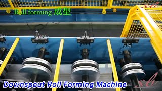 Rainspout  Downspout Roll Forming Machine 20 Stations Steel Hydraulic [upl. by Moina]