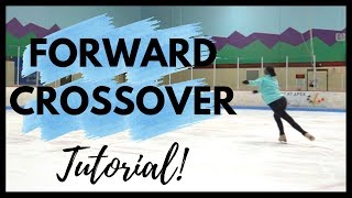 HOW TO ICE SKATE Forward Crossover Skating Tutorial [upl. by Earahs]