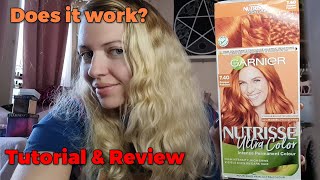 Get Ginger to blonde balayage at home Testing Garnier Nutrisse Ultra Color Copper Passion review [upl. by Kenny347]