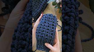 Knitting a pair of leg warmers in Denim color 💙 knitting [upl. by Marita]