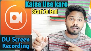 DU Recorder Kaise Use Kare  How to Use Du Screen Recorder  Best app Screen Recording for phone [upl. by Einnad263]