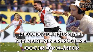 REACCIÓN de DRIUSSI y el PITY MARTÍNEZ a sus GOLES a BOCA [upl. by Aihsiyt191]