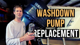 Washdown Pump Replacement SHURFLO to JABSCO  Marine Tech  Vlog12 [upl. by Cote715]