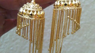 short jhumko kaner dul gold jewellery jhumka [upl. by Holofernes]