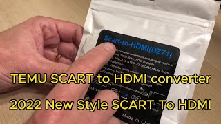 TEMU SCART to HDMI converter 2022 New Style SCART to HDMI videocapture consumerelectronics [upl. by Esetal]