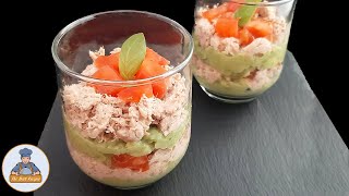 Verrine avocat au thon et tomate  Recette simple et rapide [upl. by Eidod987]