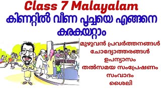 കിണറ്റിൽ വീണ പൂച്ചയെ എങ്ങനെ കയറ്റാം  Std 7 മലയാളം Kinattil Veena Poochaye Engane Kayattam Class 7 [upl. by Zoes]