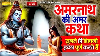 Live शिव जी की कथा  यह अमरनाथ की कथा सुनते ही शिवजी सभी इच्छापूर्ण करेंगेAmarnath Shiv Katha 2024 [upl. by Konopka]