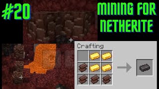 Mining for NETHERITE in Minecraft P E survival series 20 [upl. by Howlan]