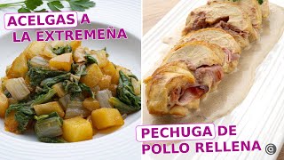 ACELGAS a la extremeña  Pechuga de pollo rellena  Cocina Abierta de Karlos Arguiñano [upl. by Etnud]